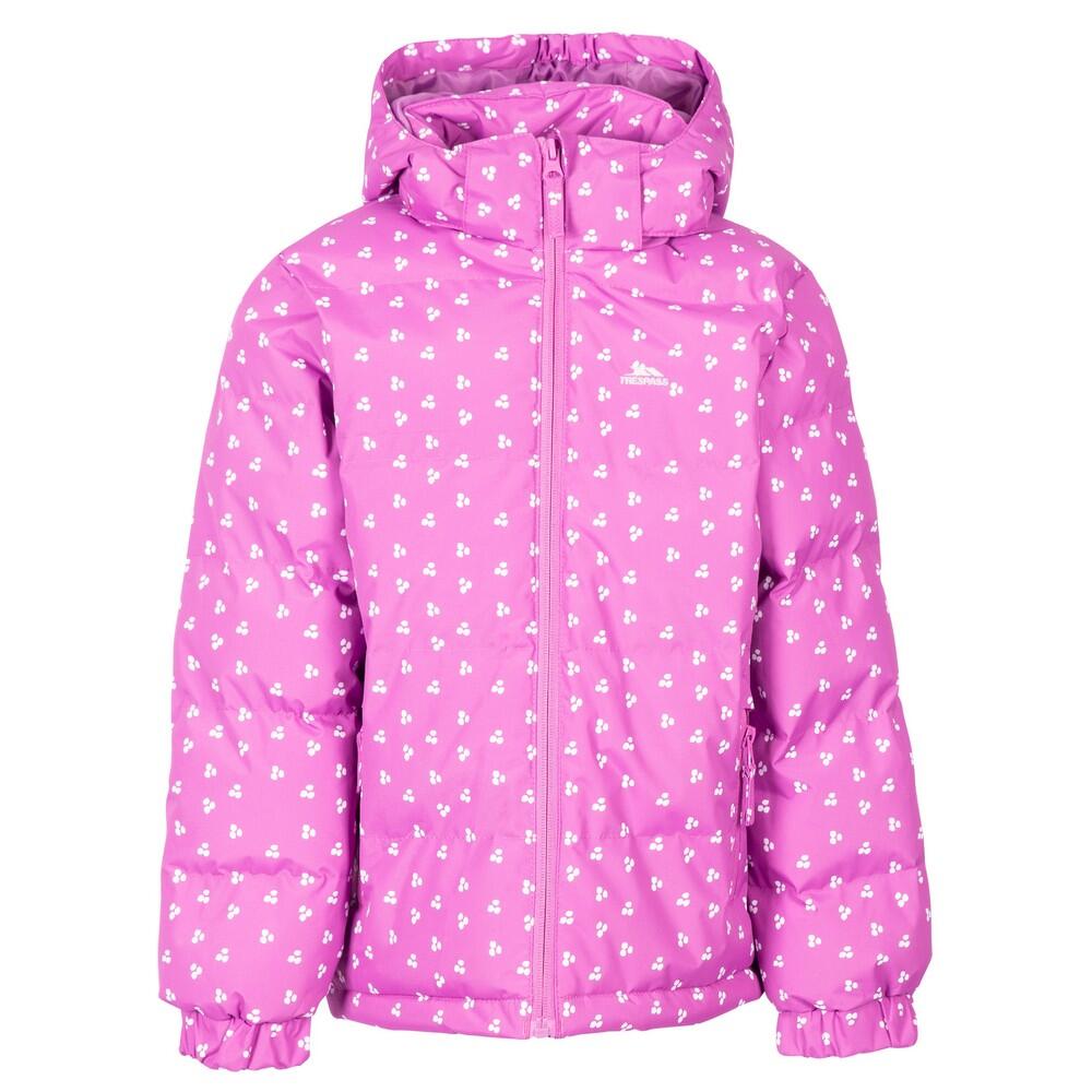 Girls' COMBINE quilted jacket (Dark pink)