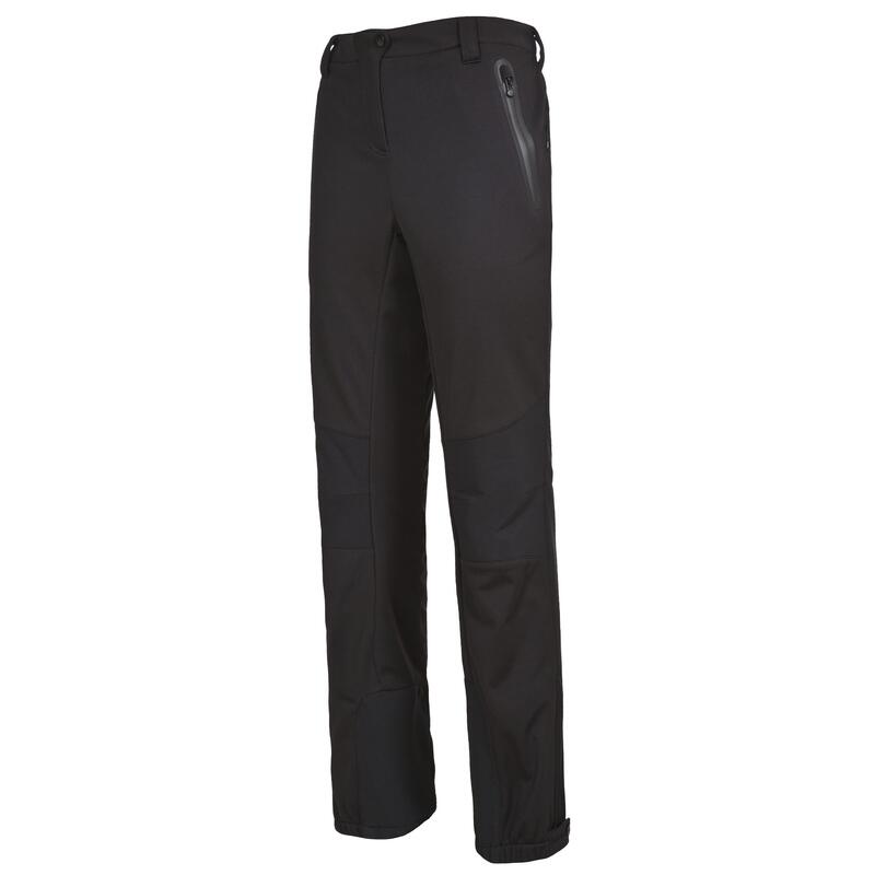 Sola Pantaloni da Escursione in Softshell Donna Nero