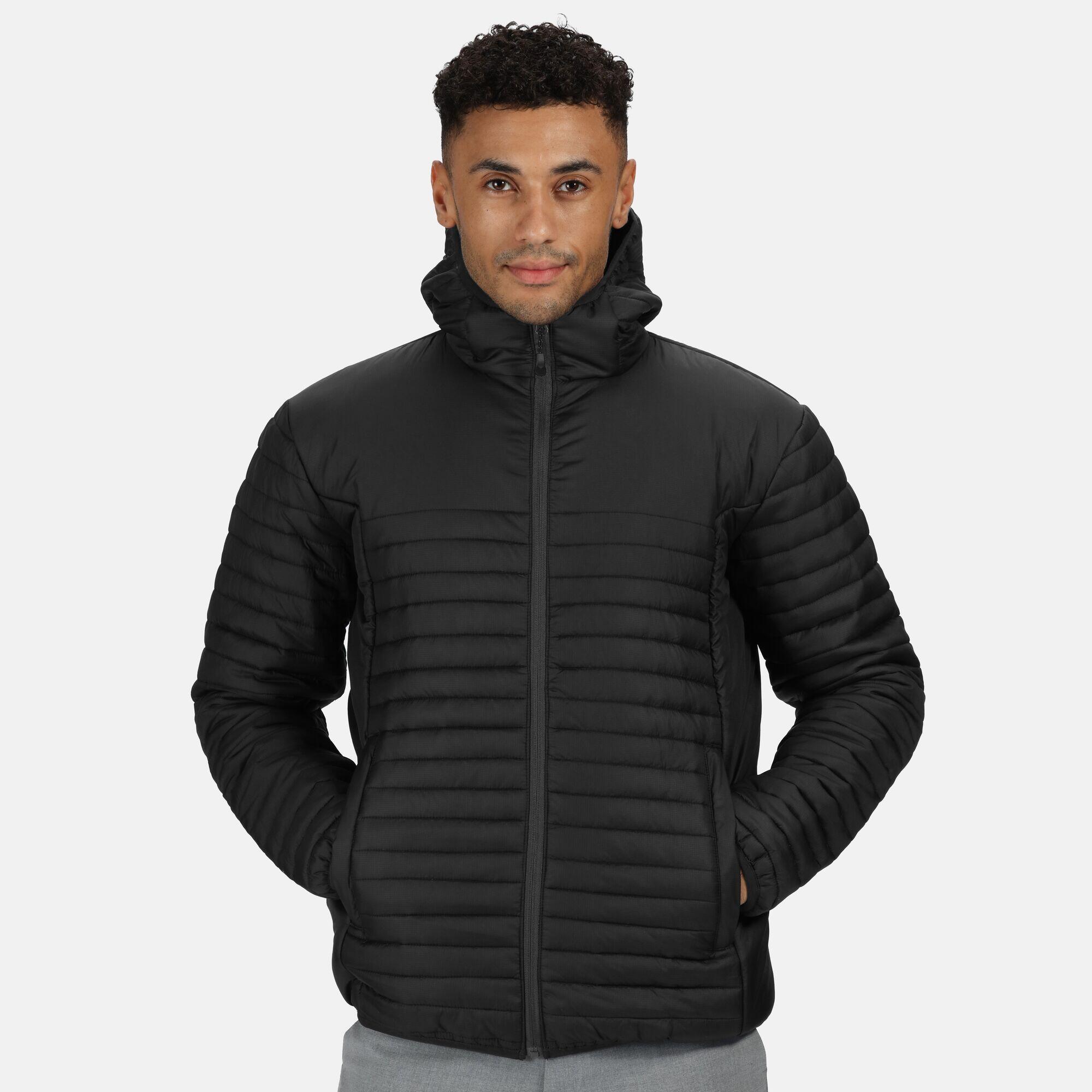 Mens Honestly Made Recycled Thermal Padded Jacket (Black) 4/5