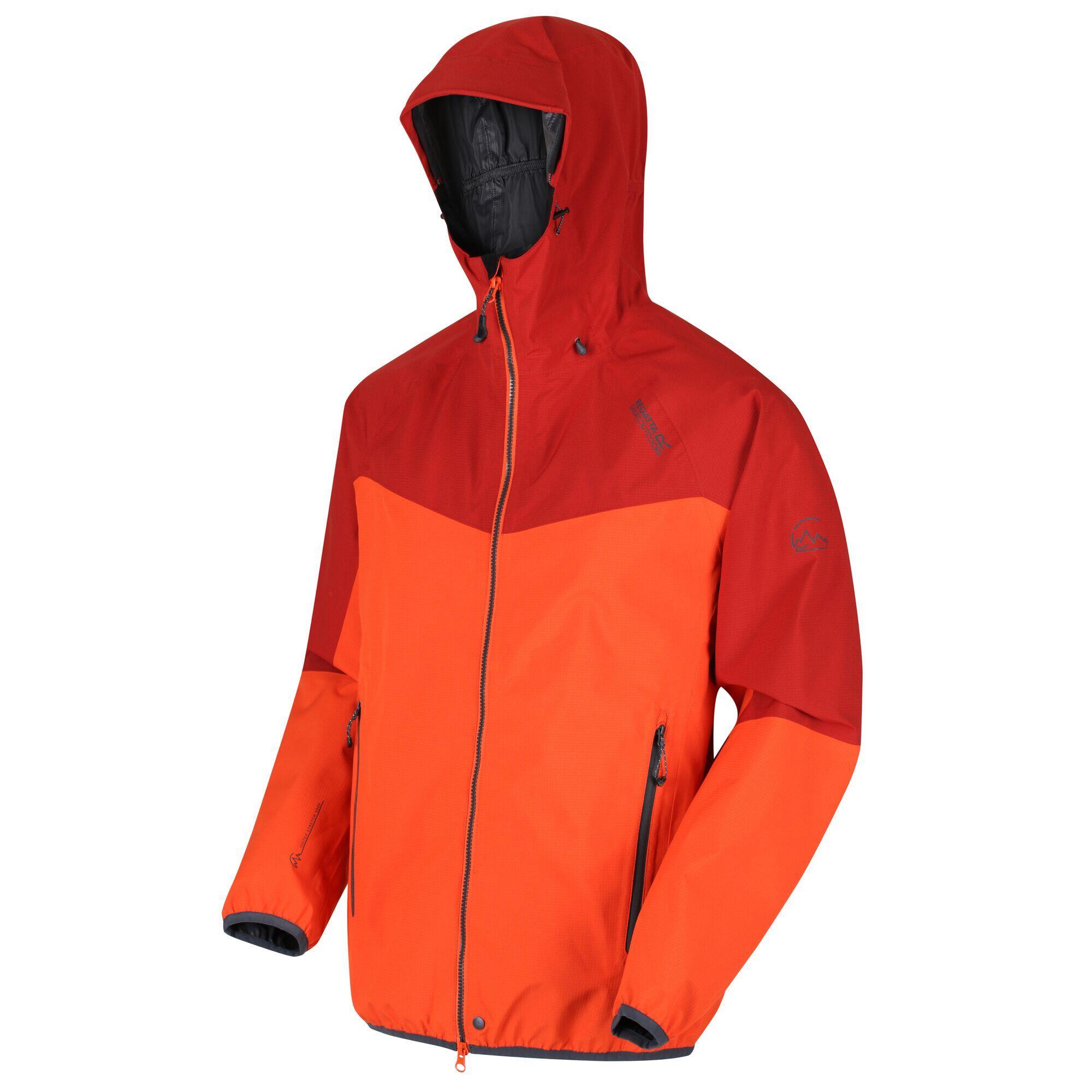 Great Outdoors Mens Imber II Lightweight Waterproof Jacket (Magma Orange/Burnt 3/5