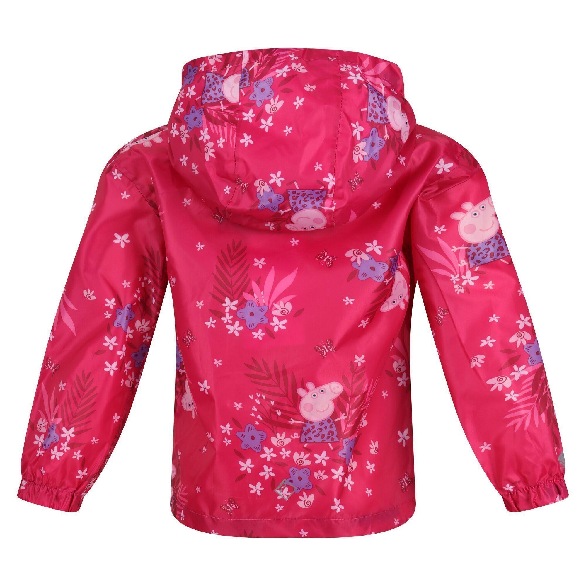 Childrens/Kids Peppa Pig Packaway Waterproof Jacket (Fusion Pink) 2/5