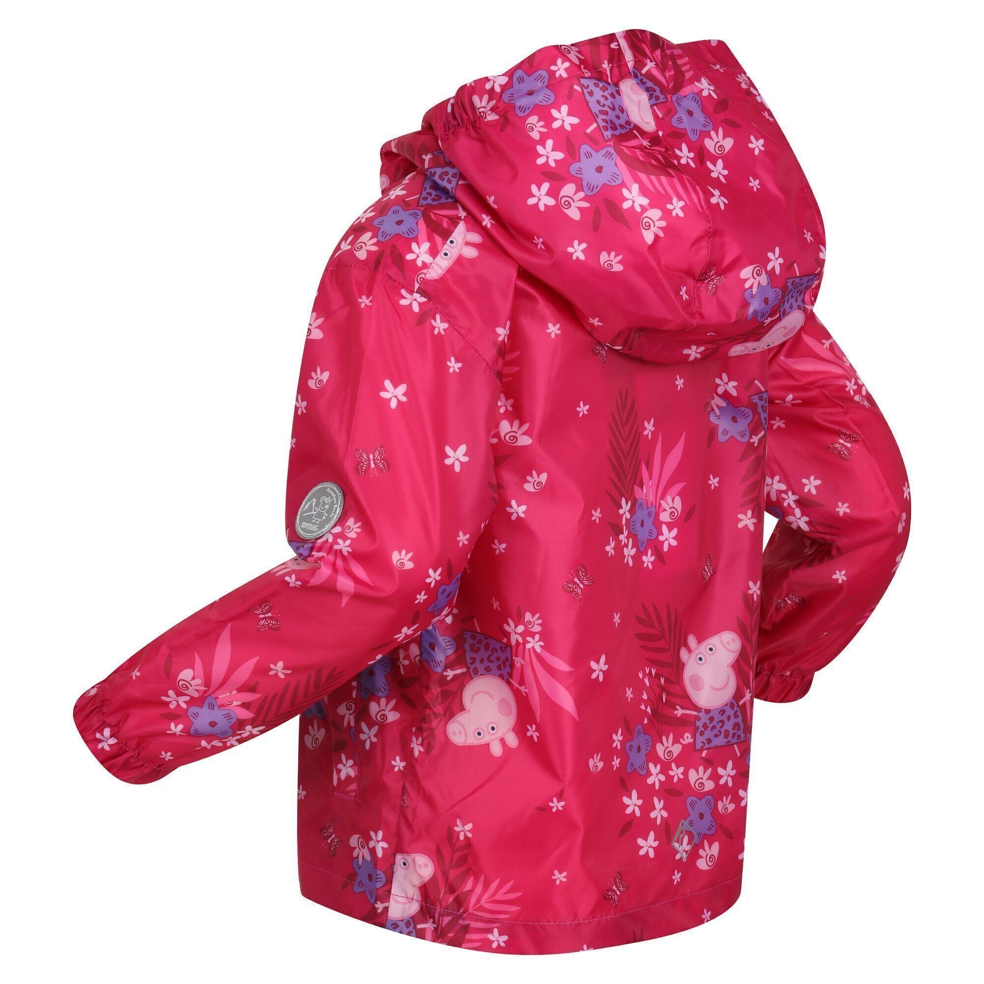 Childrens/Kids Peppa Pig Packaway Waterproof Jacket (Fusion Pink) 4/5