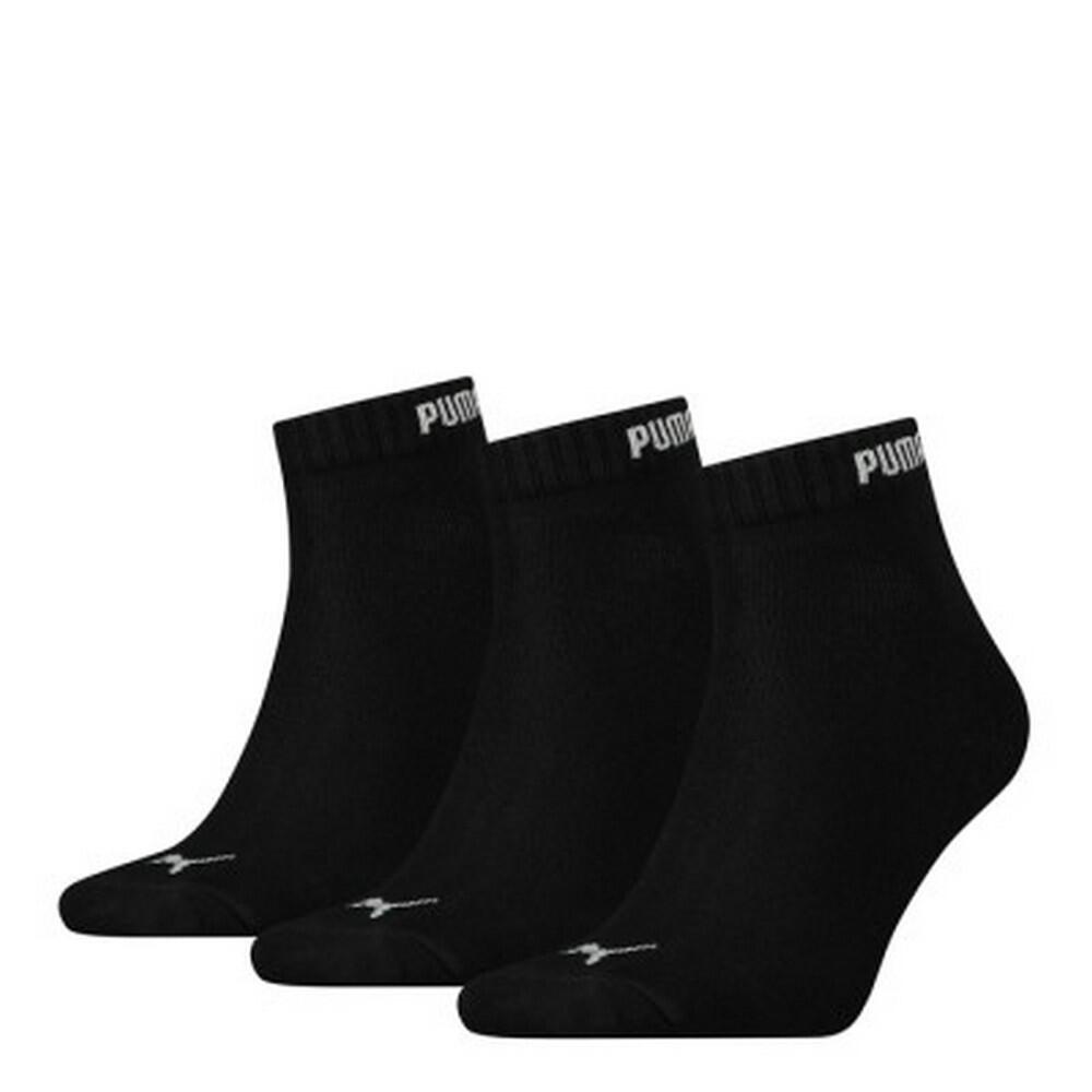 Mens Quarter Socks (Pack of 3) (Black) 1/2