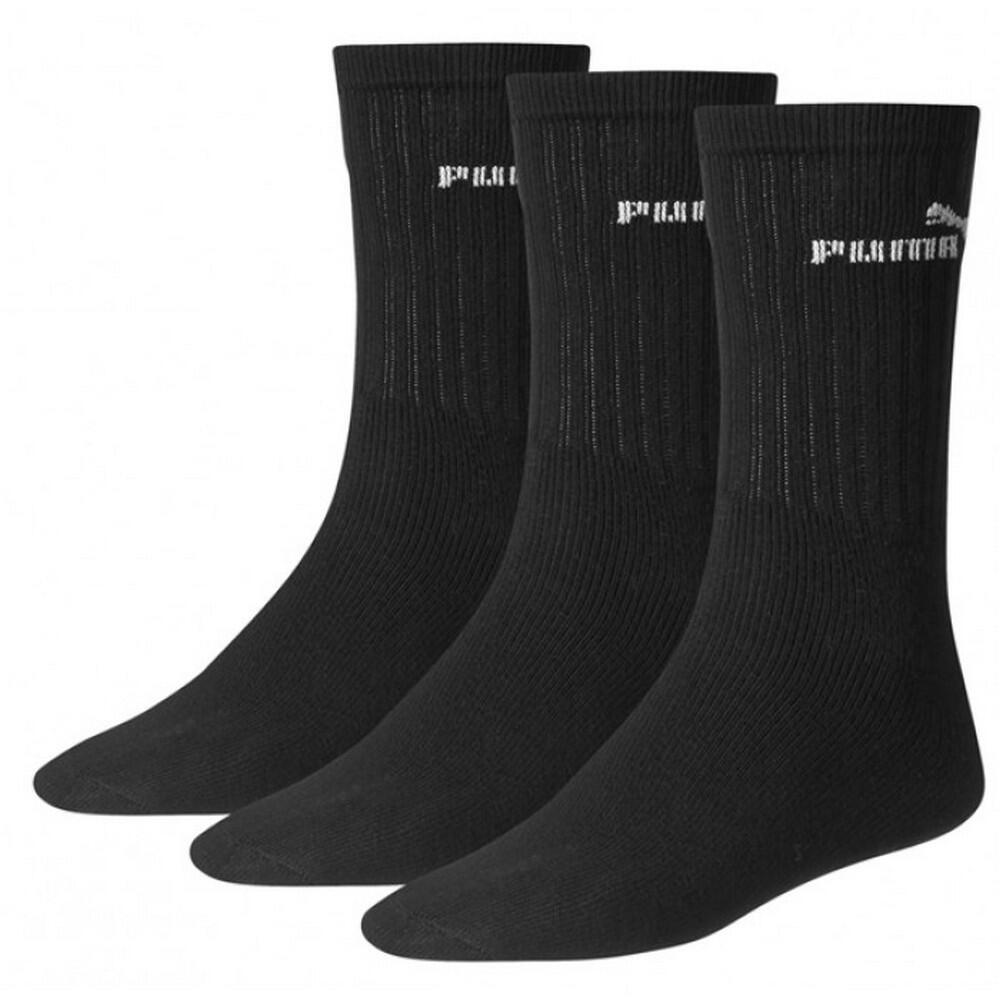 Unisex Adults Crew Socks (Pack Of 3) (Black) 1/3