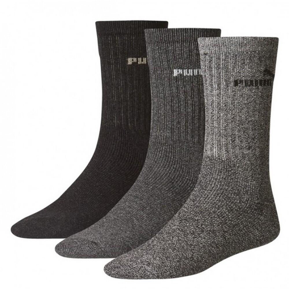 Unisex Adults Crew Socks (Pack Of 3) (Black) 2/3