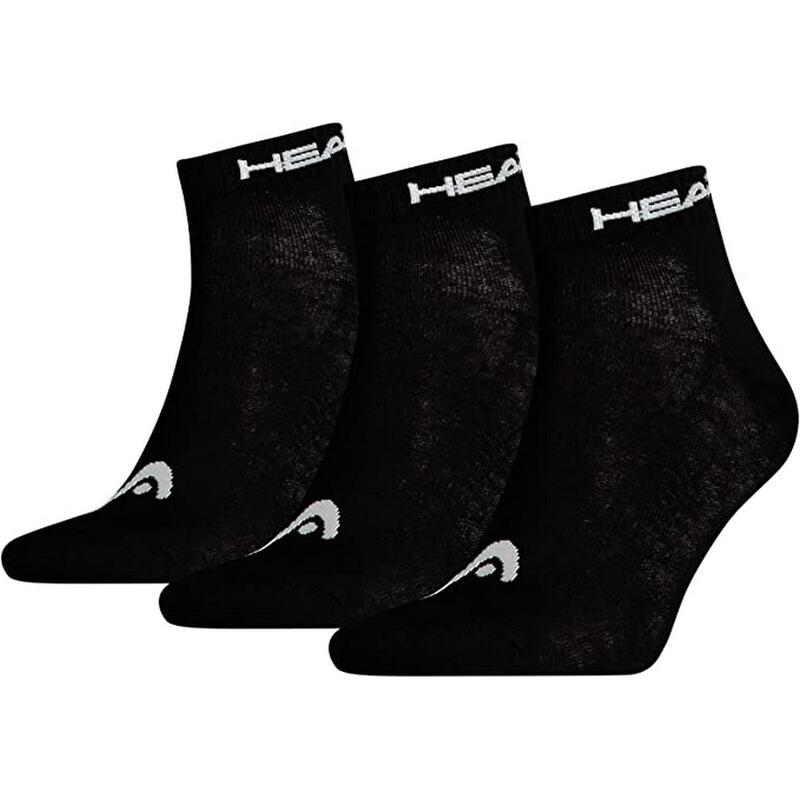 Chaussettes QUARTER Homme (Noir / Blanc)