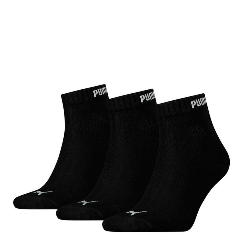 "Quarter" Socken für HerrenDamen Unisex Damen und Herren Schwarz