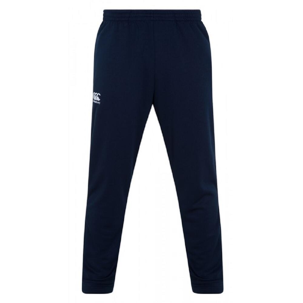 Childrens/Kids Stretch Tapered Tracksuit Bottoms (Navy) 1/2