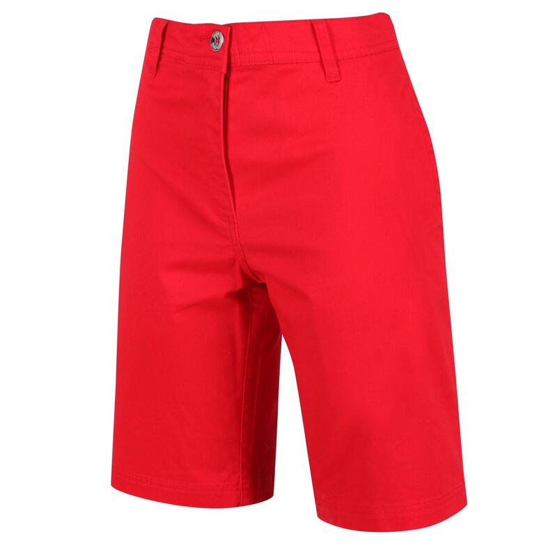 Dames Salana Chino Shorts (Echt rood)