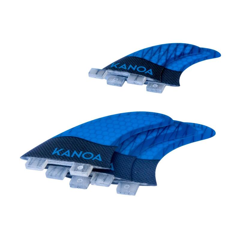 Set d’ailerons Honeycarbon 5 (Thruster & Quad) avec sac et clé