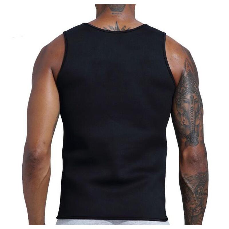 SlimBody Férfi karcsúsító fitness öltöny, neoprén, teljesen fekete