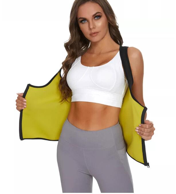 Kamizelka fitness neoprenowa wyszczuplająca damska z paskiem
