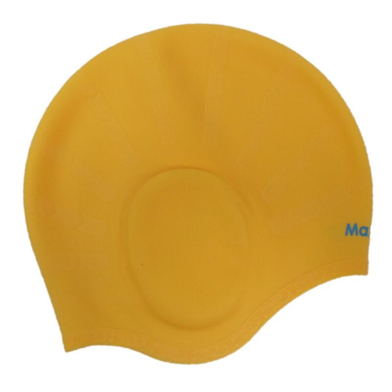 CAP110 Adult Ear-shape High Durability Swimming Cap - Yellow