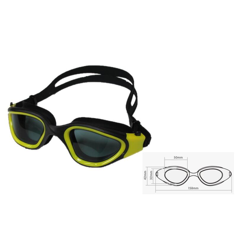 【MS-7200】防霧防UV高級矽膠泳鏡 - 黃色