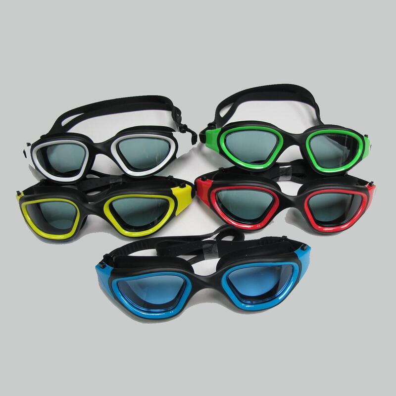 [MS-7200] Silicone Anti-Fog UV Protection Swimming Goggles - White