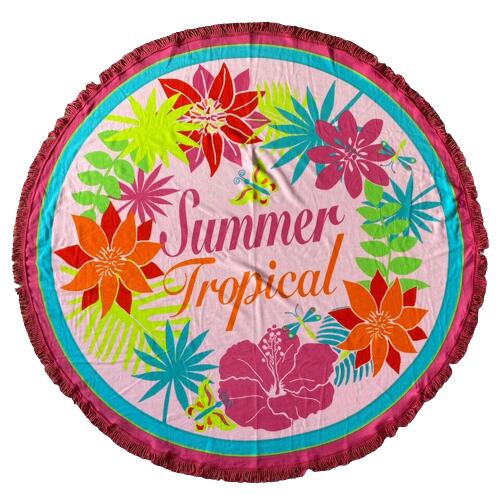 Toalla de playa redonda Fresco 140cm 250g/m² (2.5lbs)