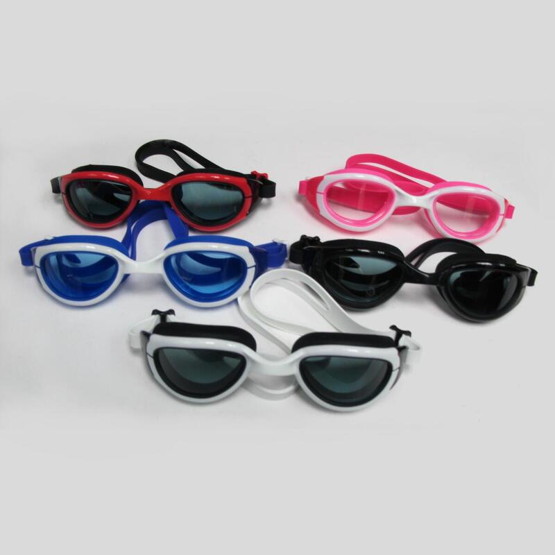 MS4400 Silicone Anti-Fog UV Protection Reflective Swimming Goggles - Black
