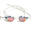 [MS-9800MR] Anti-Fog UV Protection Reflective Swimming Goggles - Red/White