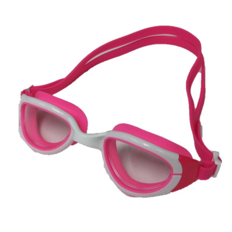 【MS-4400】 防霧防UV高級矽膠泳鏡 - 粉紅色/白色
