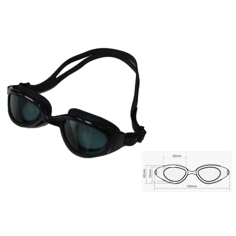 【MS-4400】 防霧防UV高級矽膠泳鏡 - 黑色