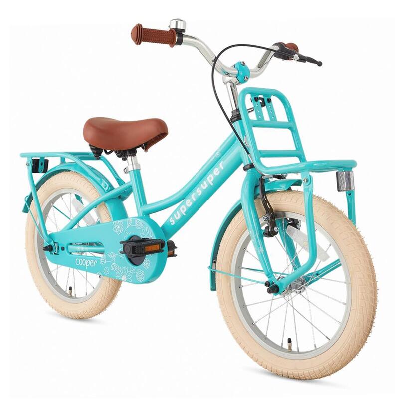 Vélo enfant SuperSuper Cooper - 16 pouces - Turquoise