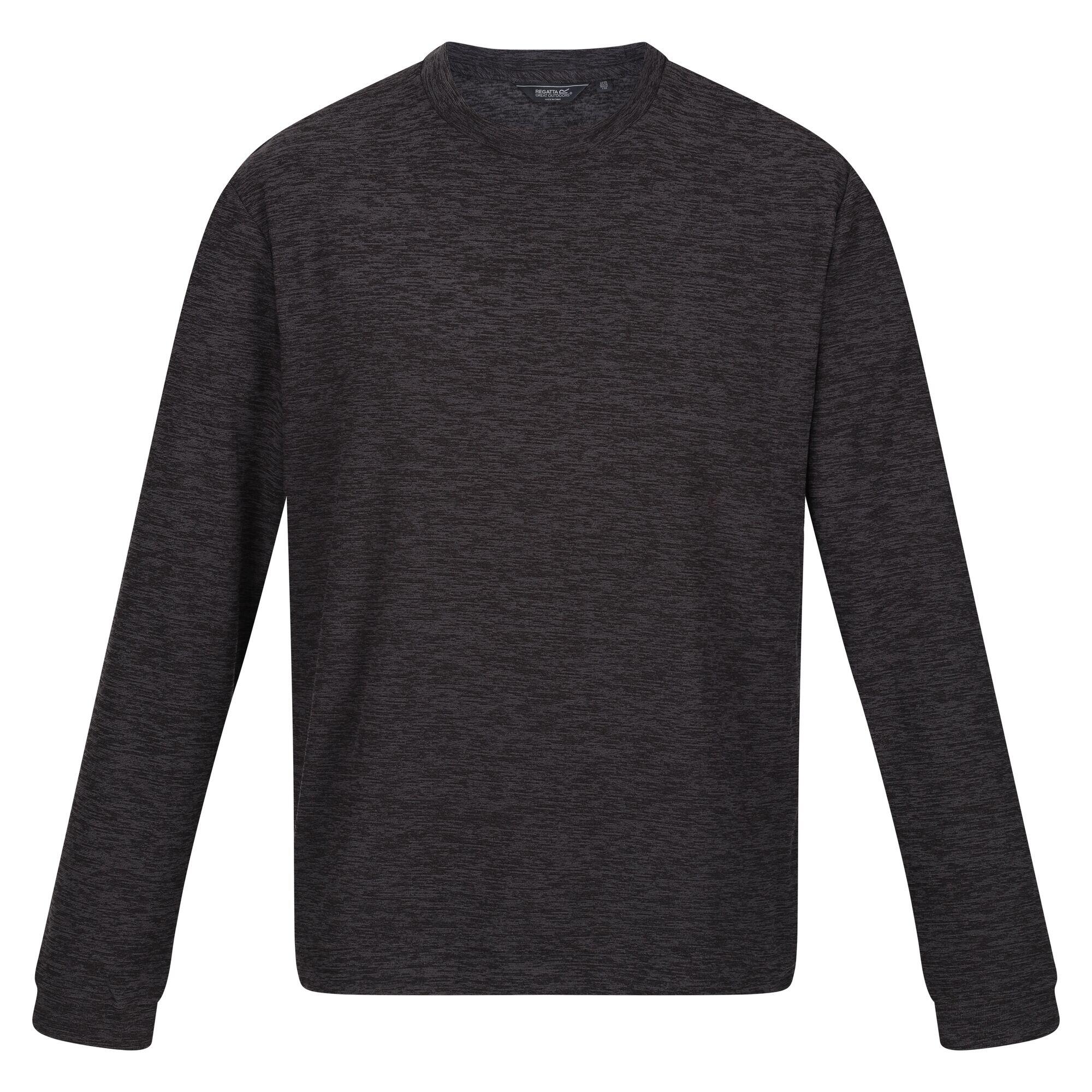 REGATTA Mens Leith Lightweight Sweatshirt (Dark Grey Marl)