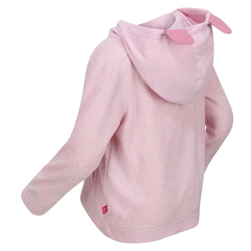 Childrens/Kids Peppa Pig Floral Fleece Full Zip Hoodie (Roze Mist)