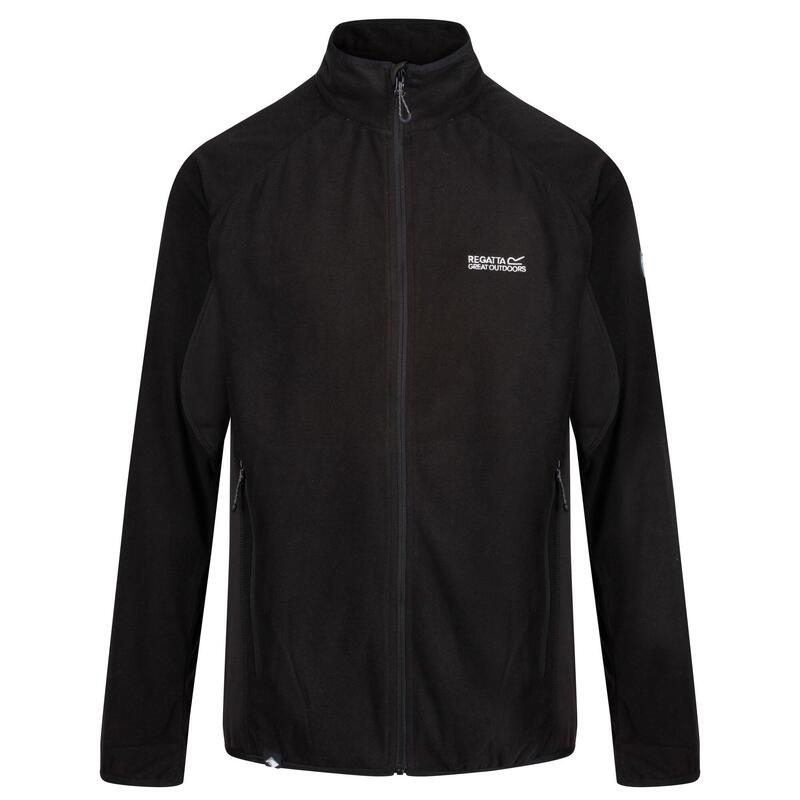 Mens Mons III Mid Weight Full Zip Fleece Jacket (Black/Black)