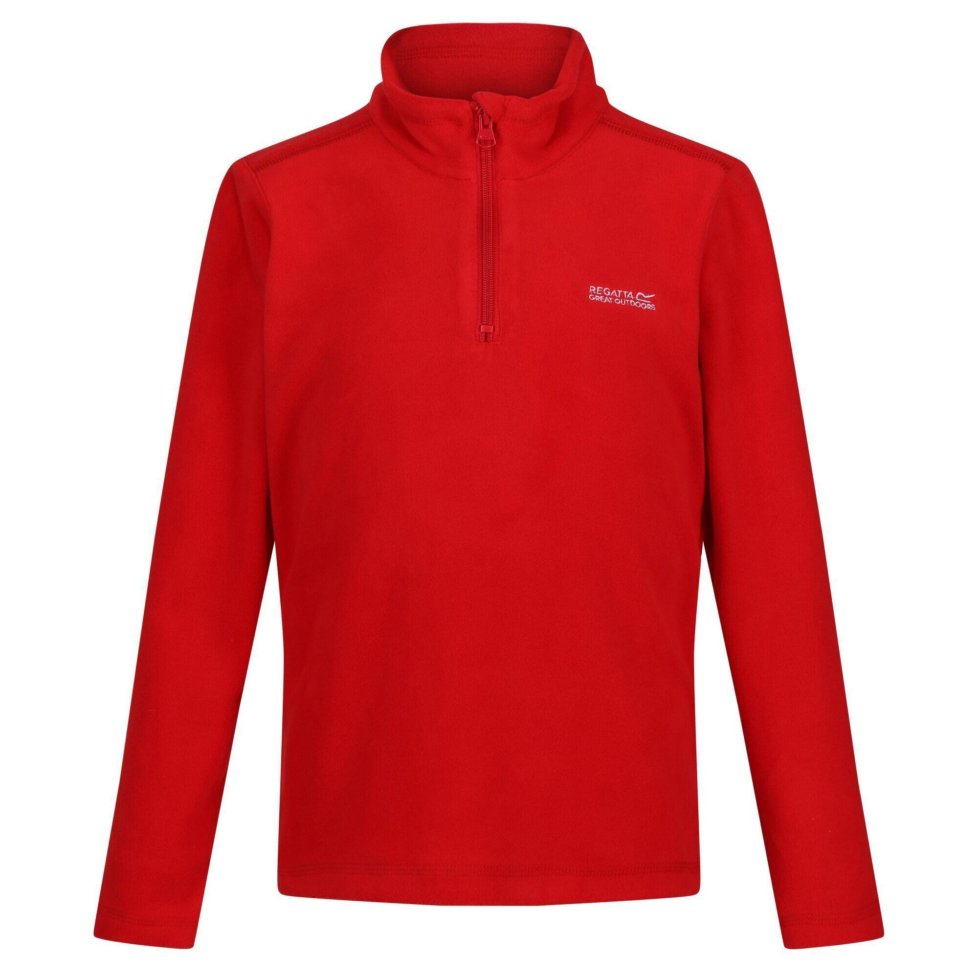 Great Outdoors Childrens/Kids Hot Shot II Half Zip Fleece Top (Chinese Red) 1/5