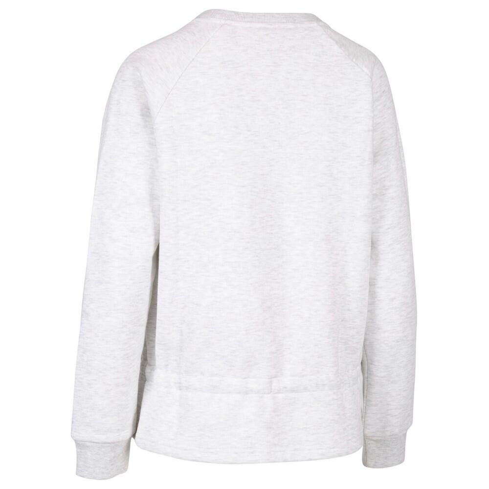 Womens/Ladies Gretta Marl Round Neck Sweatshirt (Pale Grey) 2/4