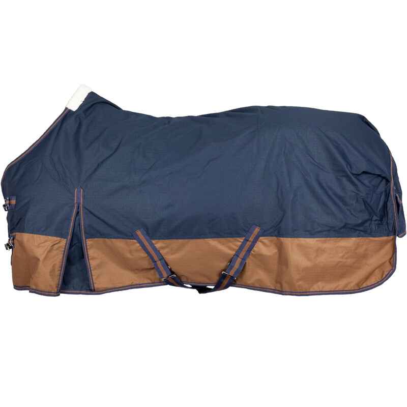 Winterdecke 100g Füllung 600D BASICLINE dunkelblau/braun