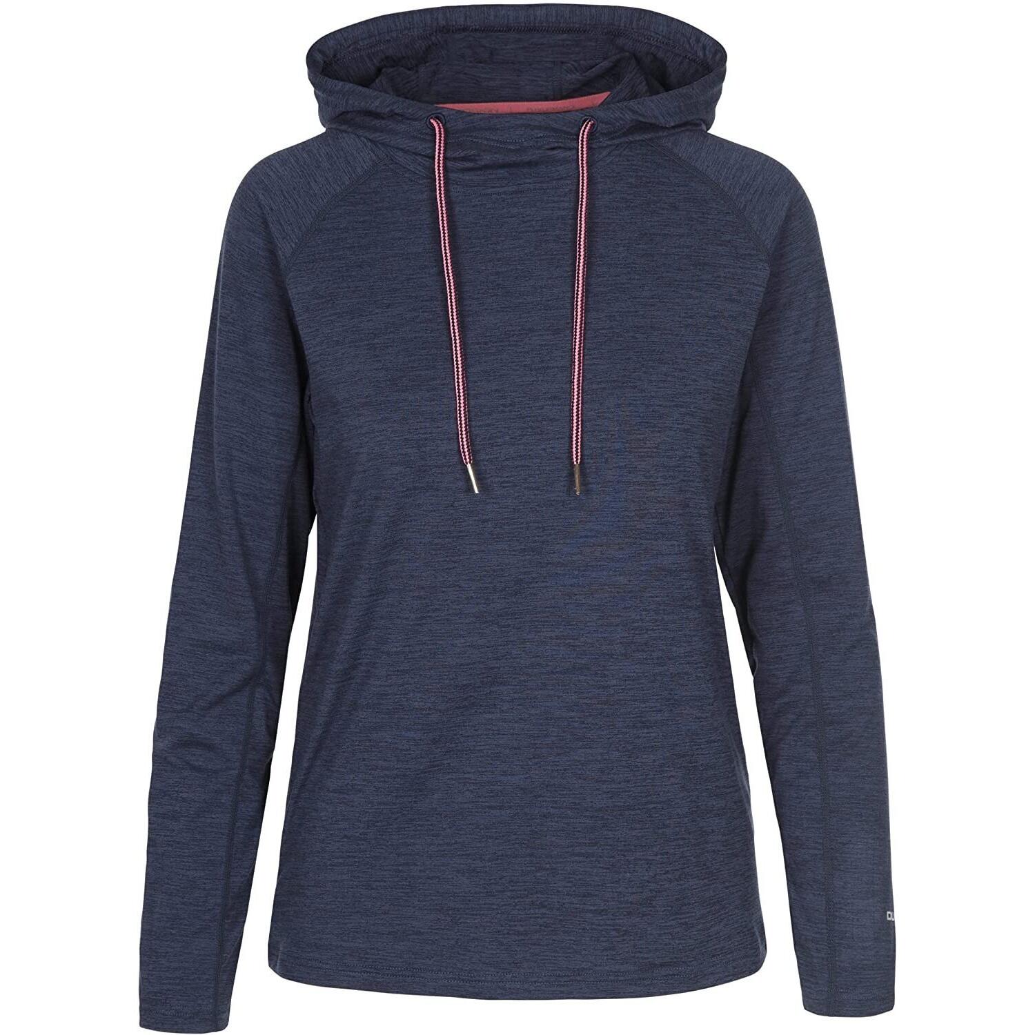 Trespass - Sweat À Capuche Hattie Femme (bleu Marine Chiné) - Pull - Bleu|gris|mauve - Decathlon