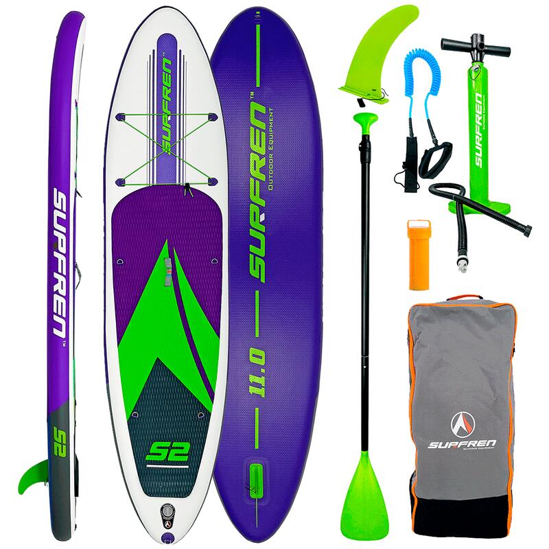 Tabla Paddle Surf Hinchable SURFREN S2 11'0" Purple/Green
