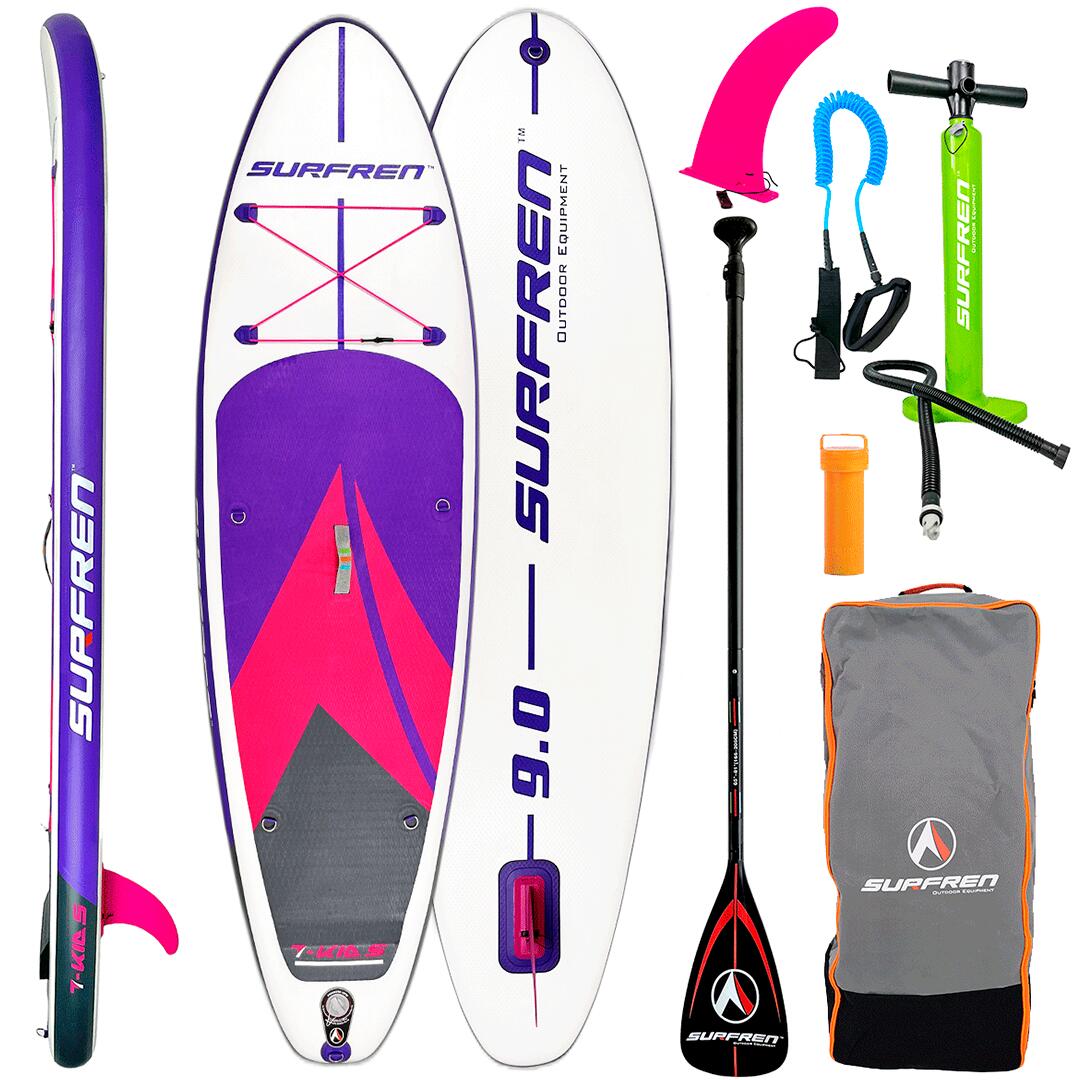 Stand up paddle insuflável surfren t-kids 9'0" purple/pink