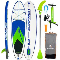 Stand Up Paddle Gonflable Surfren T-Kids 9'0" Bleu/Vert