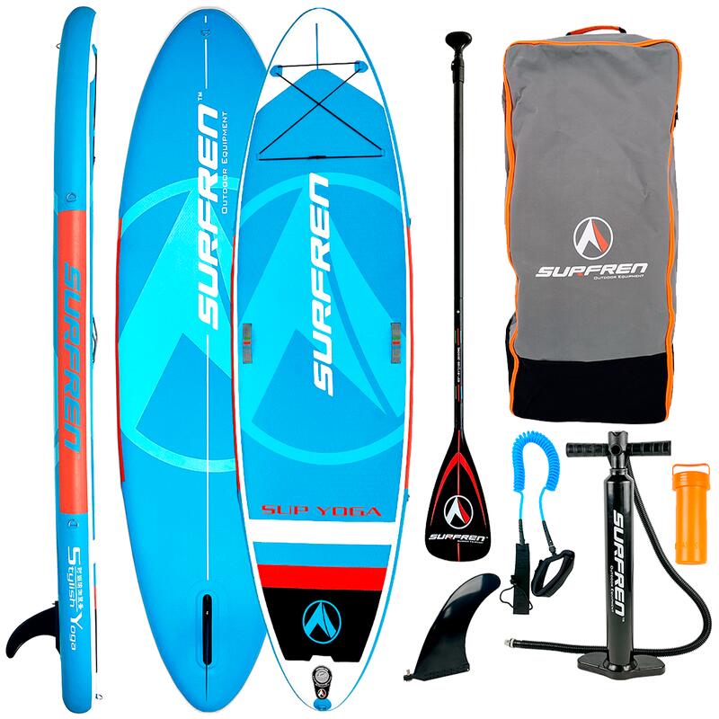 Set De Tabla De Paddle Surf Hinchable Azul Marino 360x81x10 Cm