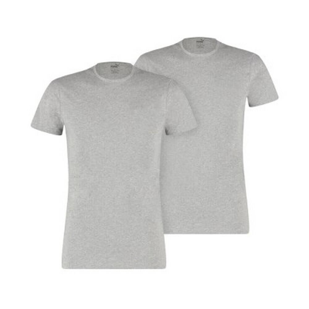 PUMA Unisex Adult TShirt (Pack of 2) (Grey Marl)