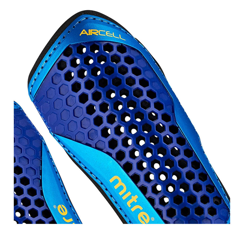 Unisex Adult Carbon Shin Guards (Pack of 2) (Blue/Black) 3/4