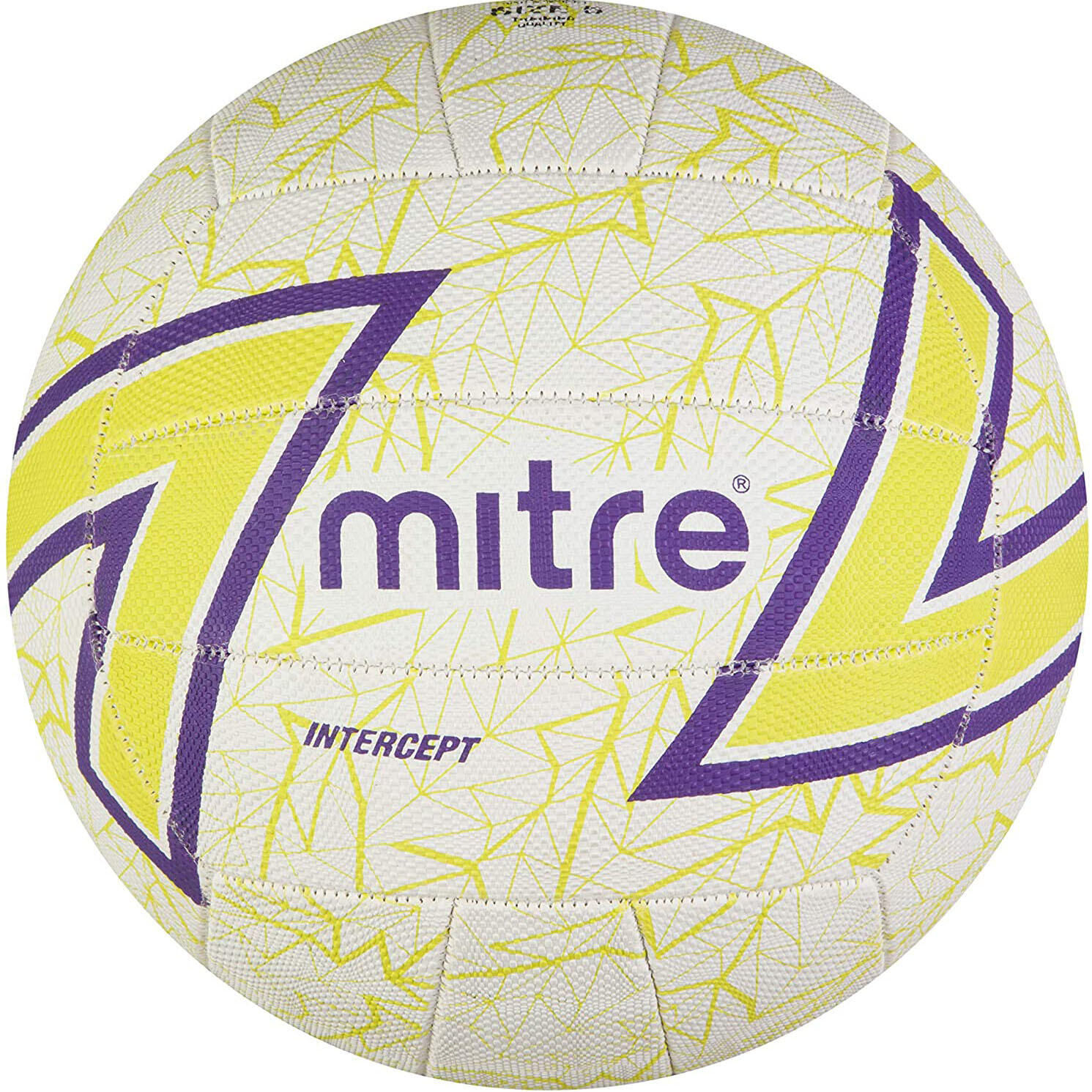 MITRE Intercept Netball (White/Yellow/Purple)