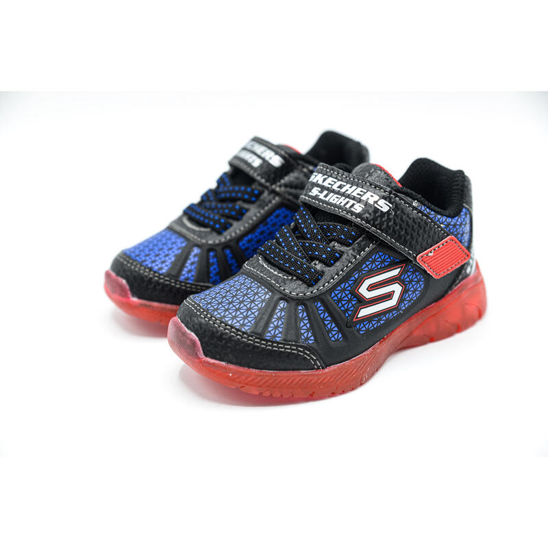 Skechers Illumi-Brights Tuff Track, dla chłopca, buty sportowe, Czarne