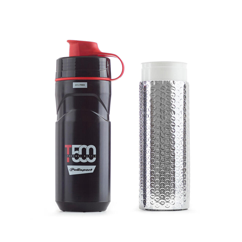 Bidon termiczny T500 500ml czarny z zakrętką ochronną