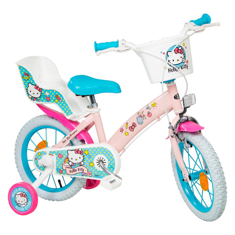 Bicicleta de Niños 14 pulgadas TOIMSA HELLO KITTY Rosa claro 3-5 Años