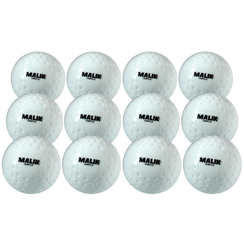 Malik Dimple Hockeyballen 12 stuks WIT