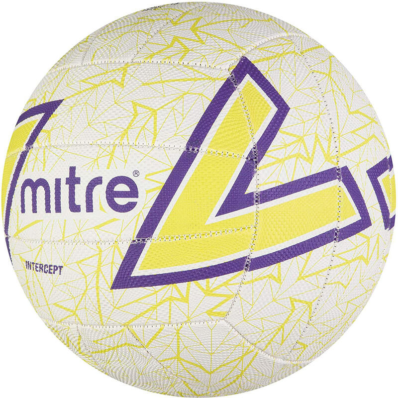 Ballon de netball INTERCEPT (Blanc / Jaune / Violet)