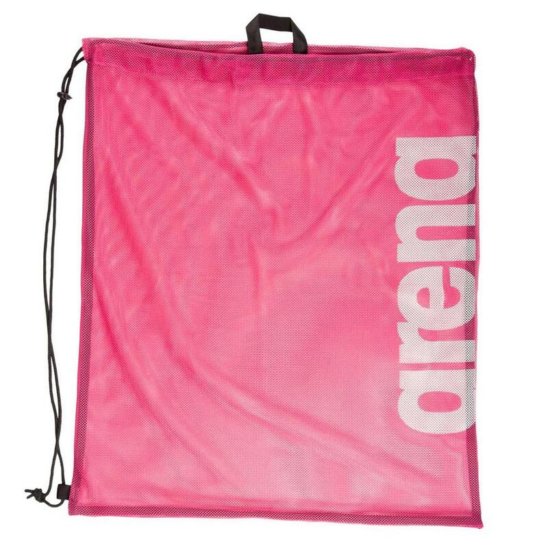 Turnbeutel "Swim Team", Netzmaterial Damen und Herren Pink/Weiß