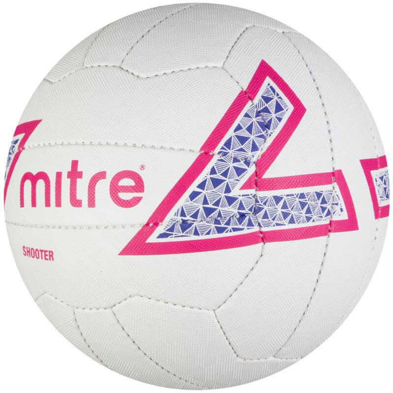 Ballon de netball SHOOTER (Blanc / Rose / Bleu)