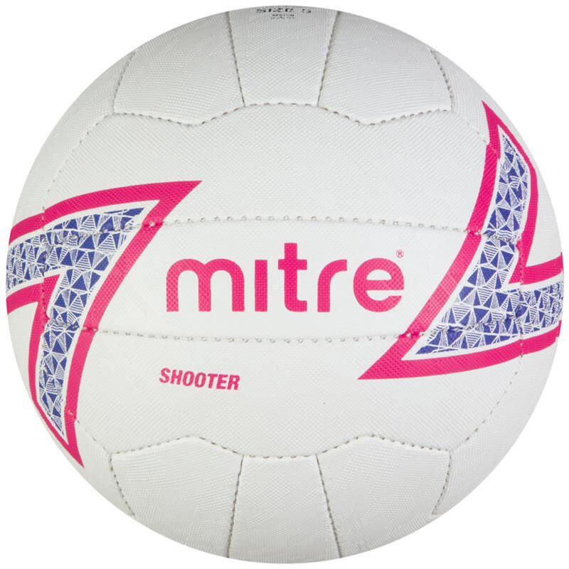 Ballon de netball SHOOTER (Blanc / Rose / Bleu)