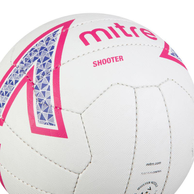 Ballon de netball SHOOTER (Blanc / Rose / Bleu)