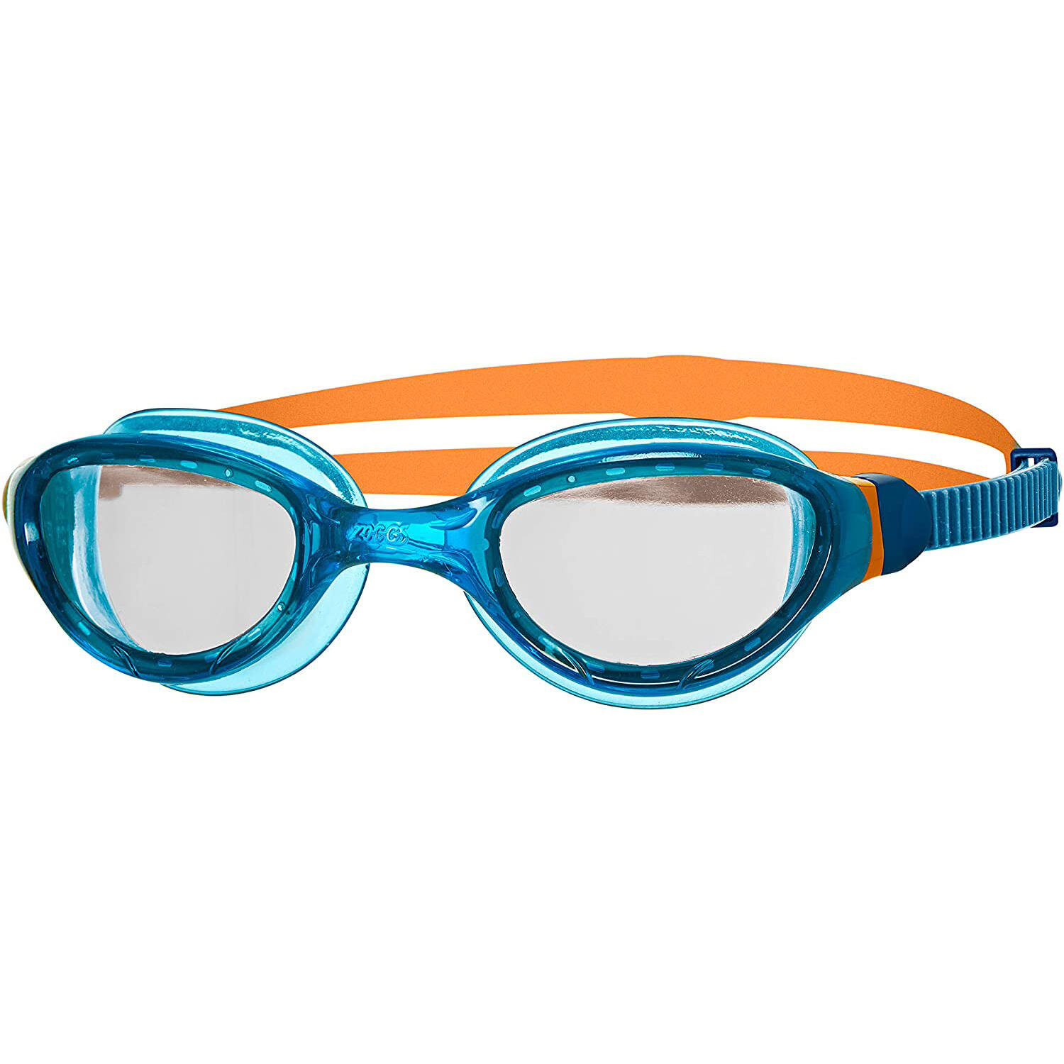 ZOGGS Childrens/Kids Phantom 2.0 Swimming Goggles (Blue/Orange/Clear)