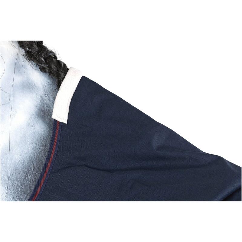 Weidedecke High Neck Polarfleece 600D BASICLINE marine/kastanie